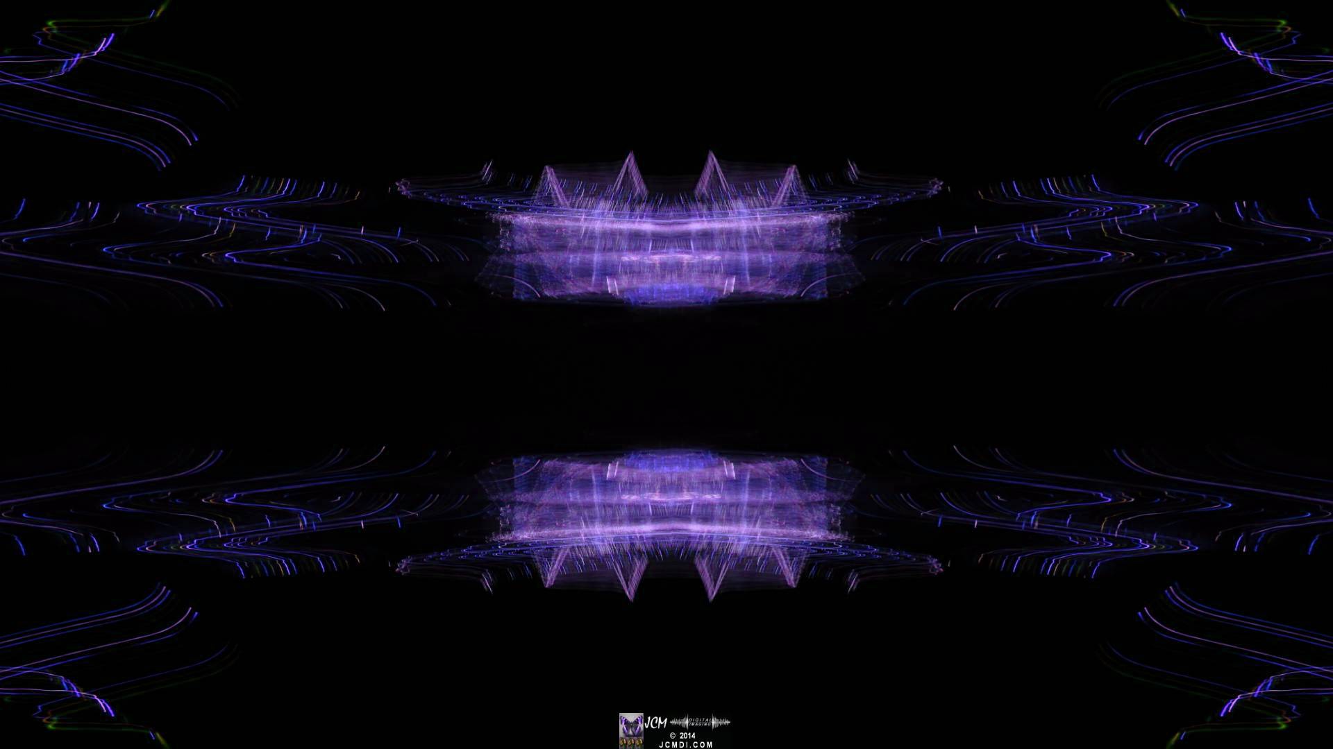 Quadroscopic Artwork made from an image of Abstract motion Christmas lights